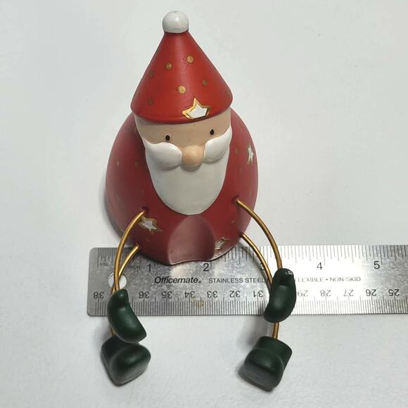 Sitting Santa Claus Ceramic Party Lite Votive Candle Holder Hugger Holiday Decor - Picture 5 of 6